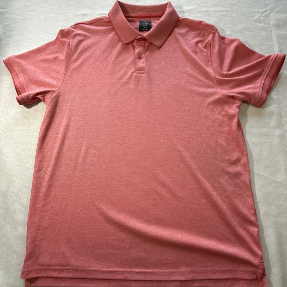 Men’s Coral  Members Mark Cotton Blend Polo Size Large Casual Wear